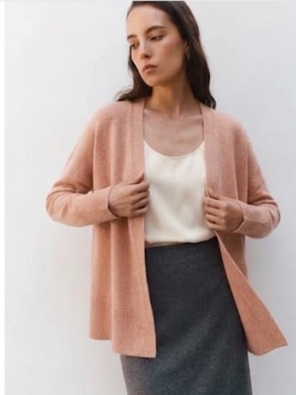 Cuyana Cashmere Soft Wrap Sweater Size large